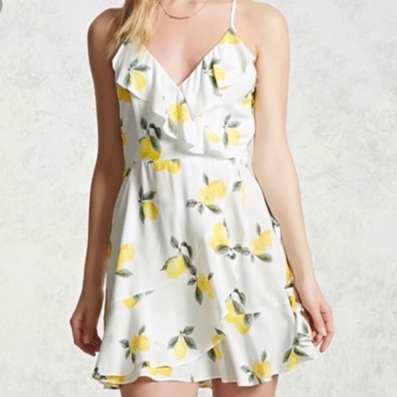 Lemon V-neck sun dress— S - Picture 4 of 5